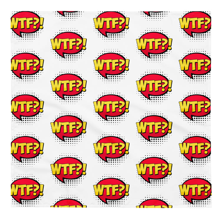 WTF? All-Over Print Bandana - Bold & Unique Design