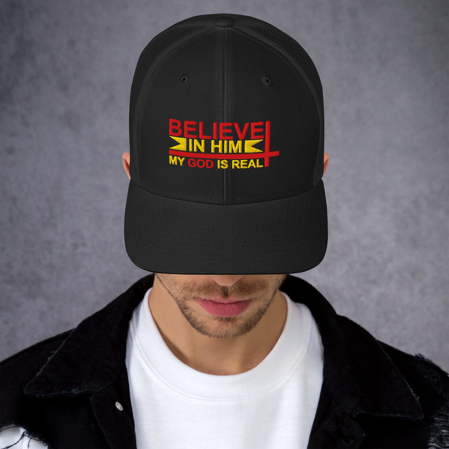 Believe in Him Trucker Cap - Bold & Stylish